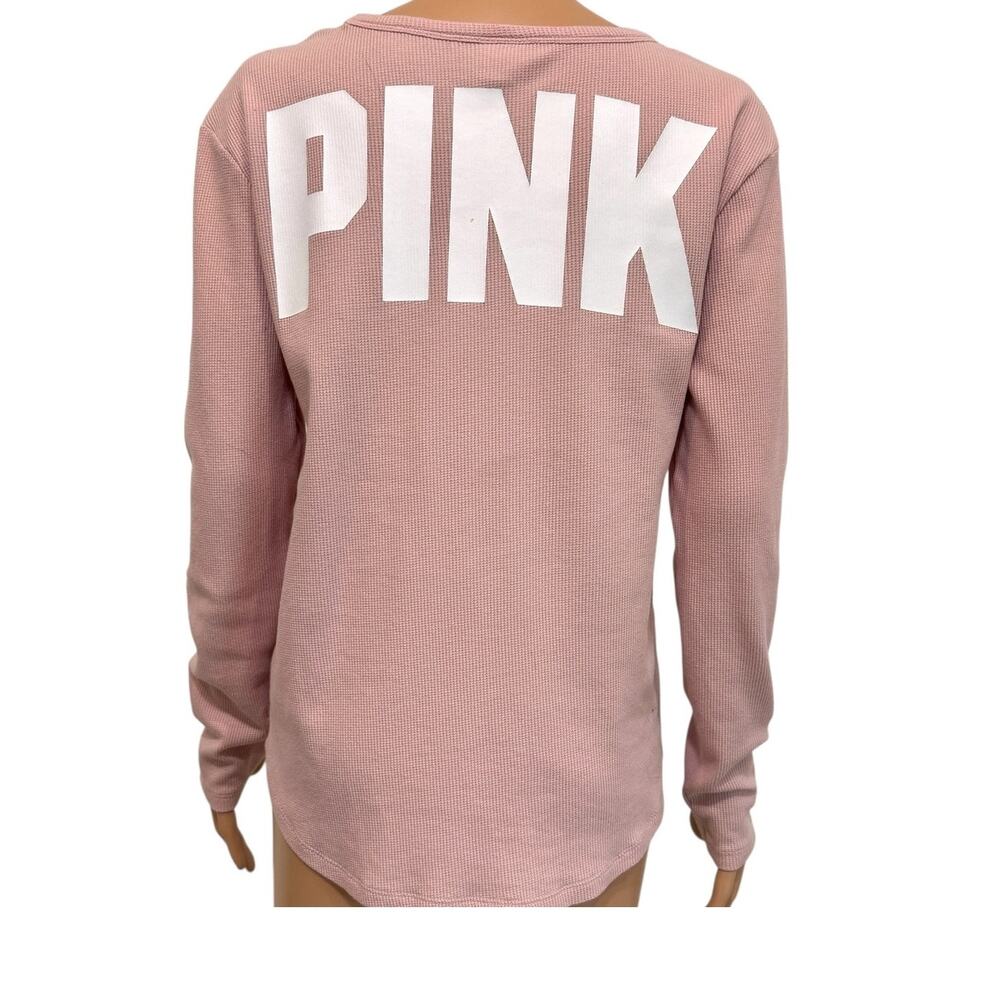 VS PINK medium thin thermal graphic long sleeve top TLS2 3146